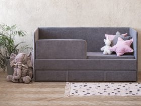Диван-кровать Happy (темно-серый) в Завьялово - zavyalovo.mebel-nsk.ru | фото