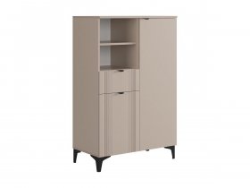 Комод 2 Рич (кашемир/фрапучино матовый/черный) в Завьялово - zavyalovo.mebel-nsk.ru | фото