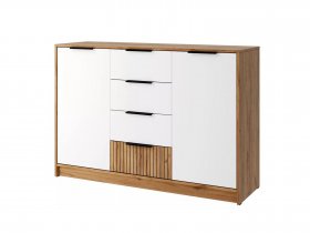 Комод КМ-002 Ивис (дуб крафт золотой/белый) в Завьялово - zavyalovo.mebel-nsk.ru | фото