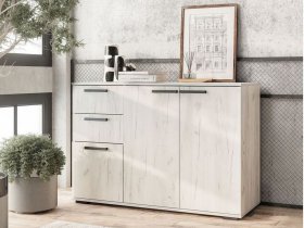 Комод Стандарт-3 NEW (дуб крафт белый) в Завьялово - zavyalovo.mebel-nsk.ru | фото