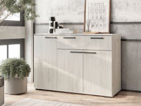 Комод Стандарт-4 NEW (дуб крафт белый) в Завьялово - zavyalovo.mebel-nsk.ru | фото