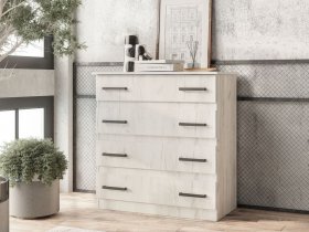 Комод Стандарт-6 NEW (дуб крафт белый) в Завьялово - zavyalovo.mebel-nsk.ru | фото