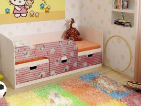 Кровать детская с ящиками 1,86 Минима Hello Kitty в Завьялово - zavyalovo.mebel-nsk.ru | фото