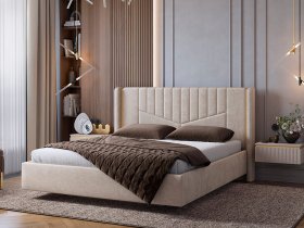 Кровать двуспальная 1,6м Диор (кашемир суфле (велюр)) в Завьялово - zavyalovo.mebel-nsk.ru | фото