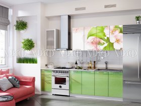 Кухонный гарнитур Яблоневый цвет в Завьялово - zavyalovo.mebel-nsk.ru | фото