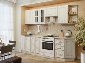 Модульная кухня Классика-1 (дуб молочный) в Завьялово - zavyalovo.mebel-nsk.ru | фото