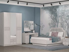 Модульная спальня Лоренцо в Завьялово - zavyalovo.mebel-nsk.ru | фото