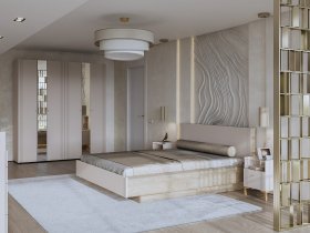 Модульная спальня Одетта (дуб эндгрей/меланж) в Завьялово - zavyalovo.mebel-nsk.ru | фото