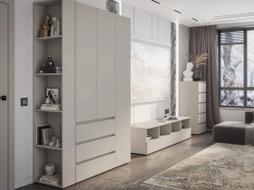 Модульная стенка Люмо (кашемир) в Завьялово - zavyalovo.mebel-nsk.ru | фото