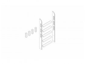 Пакет №10 Прямая лестница и опоры для двухъярусной кровати Соня в Завьялово - zavyalovo.mebel-nsk.ru | фото