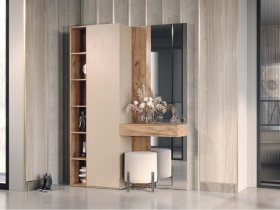 Прихожая Ева (кашемир/дуб вотан) в Завьялово - zavyalovo.mebel-nsk.ru | фото