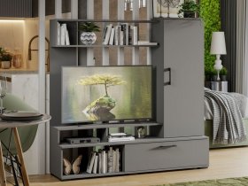 Стенка «Сиена» (графит серый) в Завьялово - zavyalovo.mebel-nsk.ru | фото