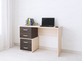 Стол письменный Сити-2 (венге/дуб молочный) в Завьялово - zavyalovo.mebel-nsk.ru | фото